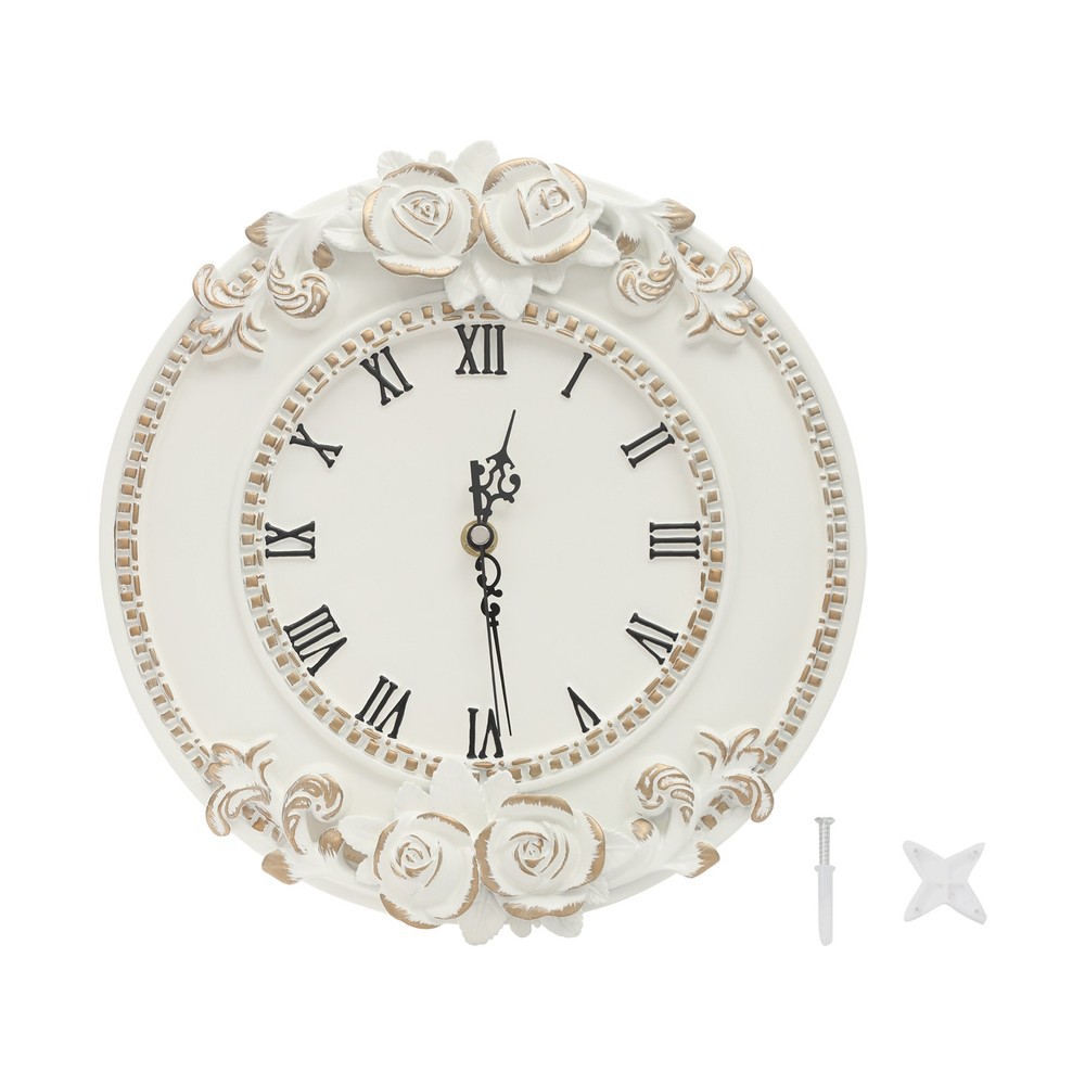 Wall Clock, White Large Wall Clock, Round Home Decoration Clock