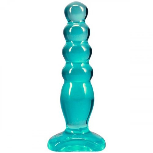 Crystal Jellies Anal Delight 5 Beaded Plug - Teal