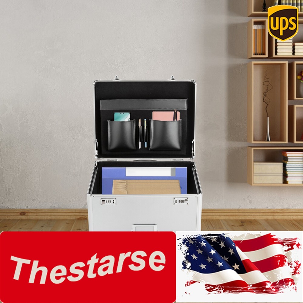 Freestanding File Organizer Box Rectangular Storage Box Silver 48.8*38*41cm