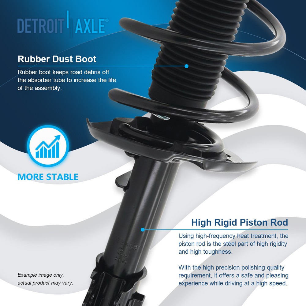 352mm Front Struts w/ Coil Spring Assembly + Sway Bars for 2011 2012 Kia Optima