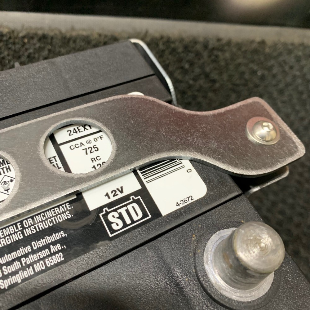 Group 24 Battery Tray - with Extra Side Strap Battery Box - WinterFab Mount