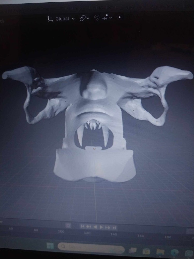 Digital 3d print STL file Vampire Jaw Face Mask