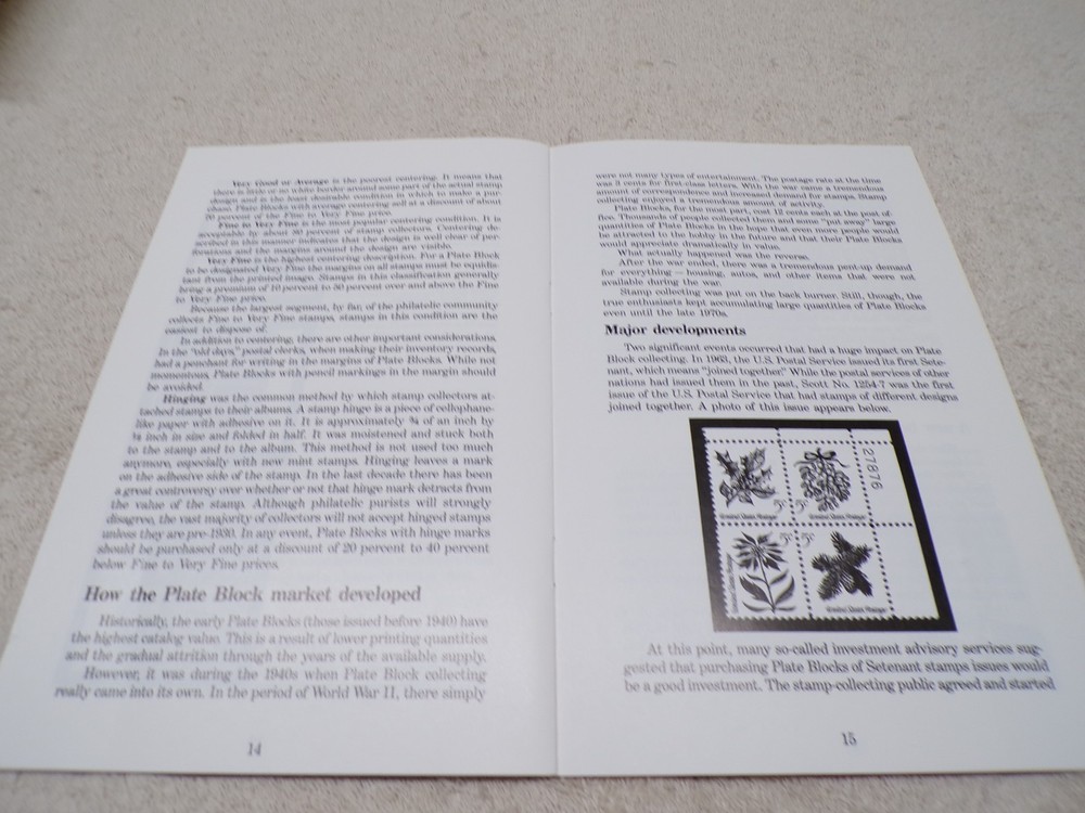 "PLATE BLOCKS: THE STAMP COLLECTOR'S EDGE" RICHARD L. LAZOROW RESOURCE BOOK