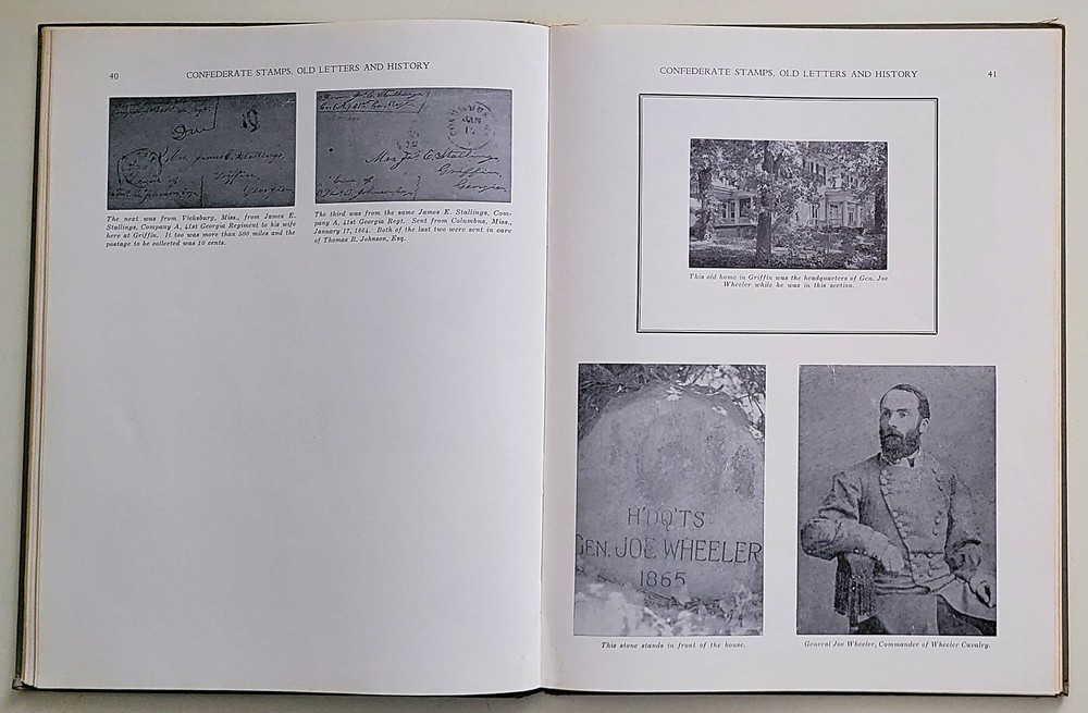 Confederate Stamps, Old Letters and History 1959 book SIGNED by Raynor Hubbell