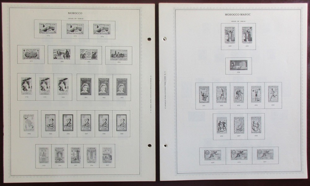 Morocco: Clean Set of Unused Minkus Supreme Global Pages to 1983