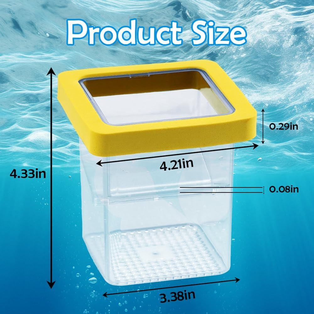 1 Pack Floating Fish Breeding Isolation Box Acrylic Floating Hatching Box for Ba