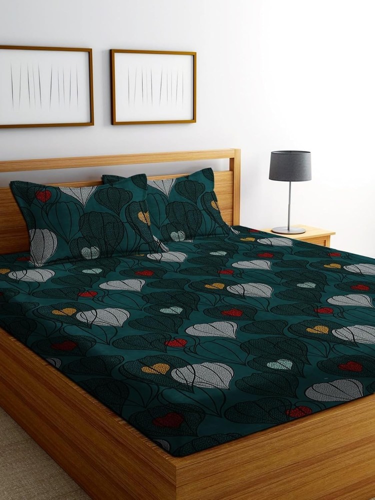 Cotton Double Printed Bedsheet with 2 Pillow Cover code 28