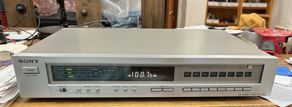 Sony FM STEREO TUNER ST-J75 Stereo Tuner Vintage