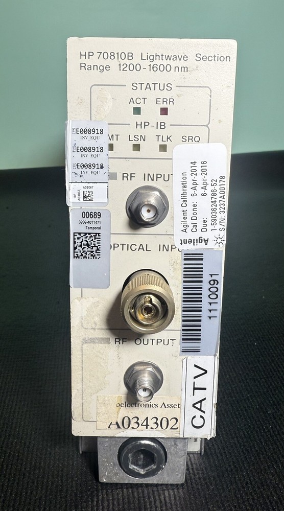 HP 70810B Lightweight Section Range 1200-1600 nm