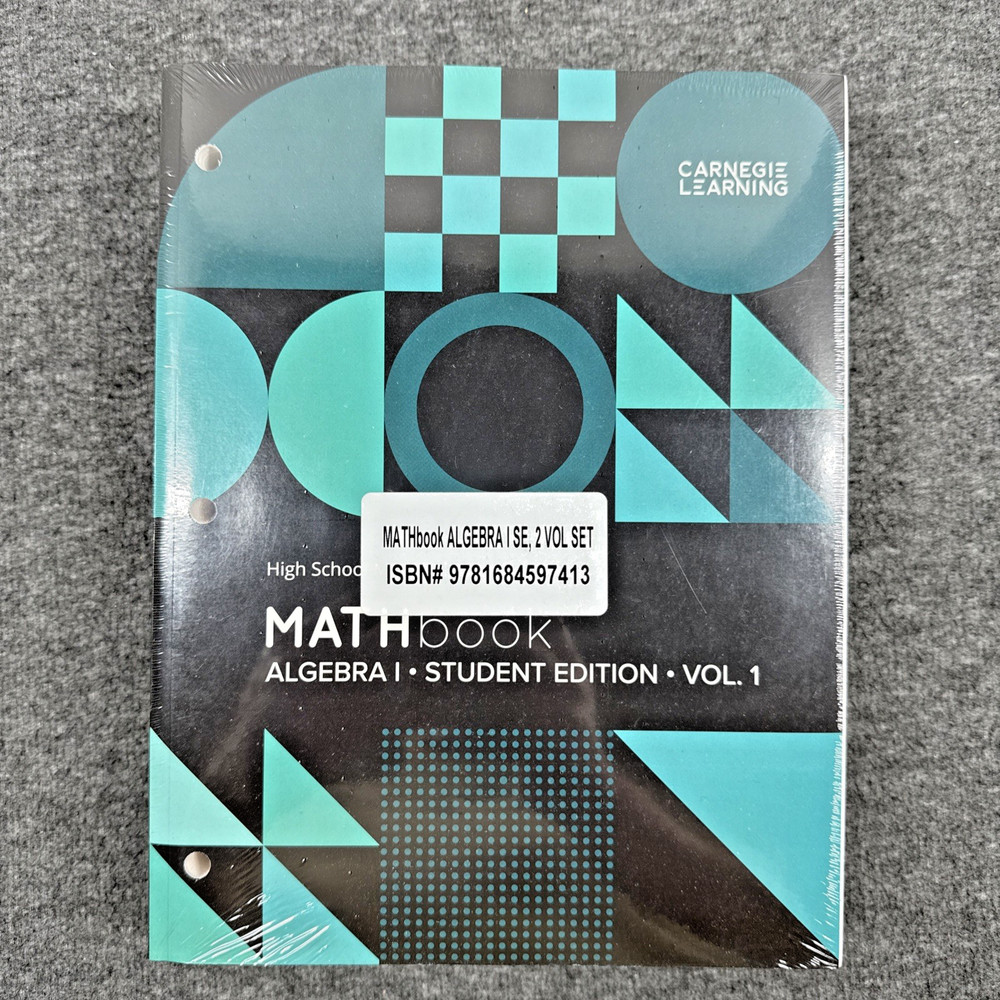 Carnegie Learning Algebra 1 Vol 1 and 2 Student Edition High School Math