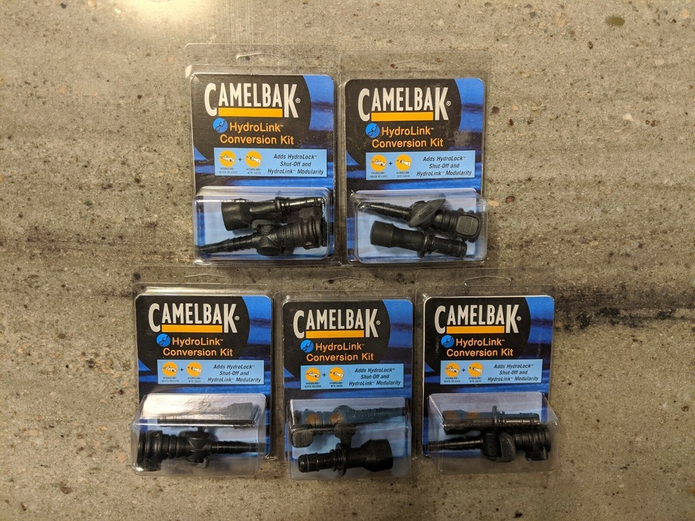 5 qty CAMELBAK HYDROLINK CONVERSION KIT HYDRATION ADAPTER QUICK CONNECT