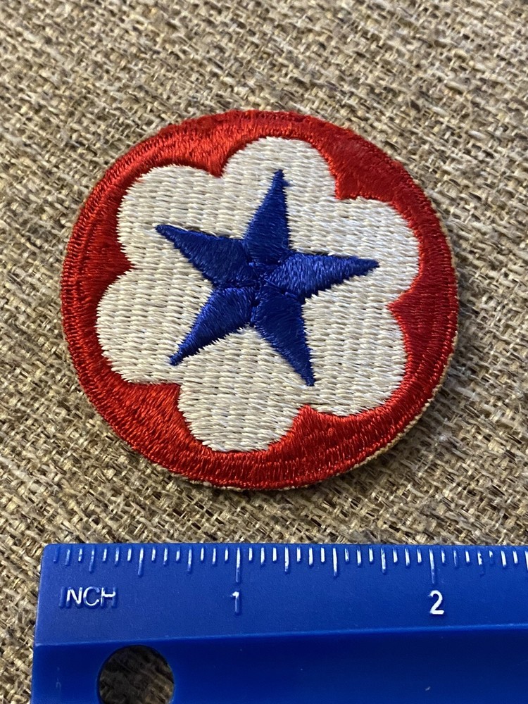 US Army Service Forces Patch Blue Star WWII INV8253