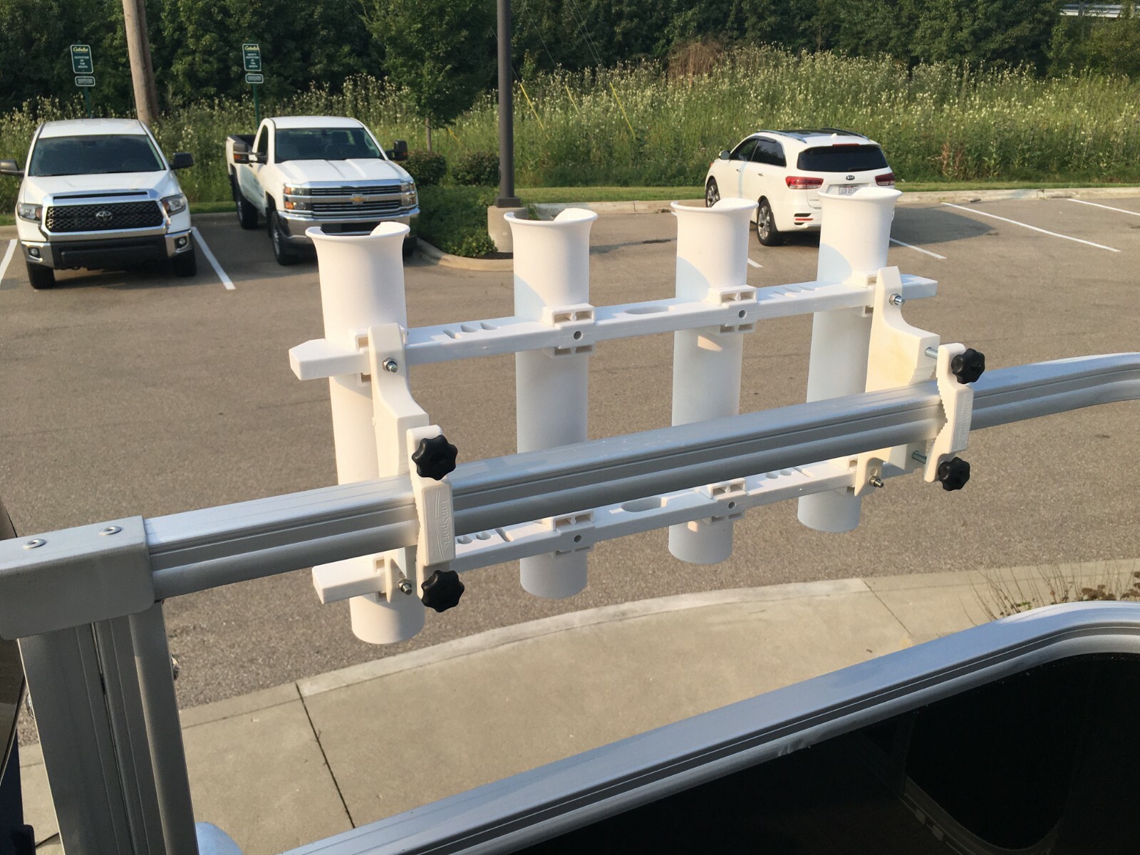 Fishing Rod Holder CLAMP2 Pontoon, ATV, UTV, Golf Cart, SeaDoo Switch, Surf Cart