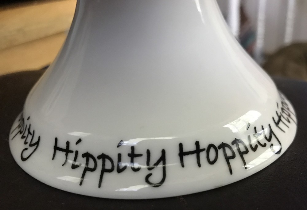 “Hippity Hoppity" Chick In a Top Hat Came Stand EASTER DECOR Cottagecore