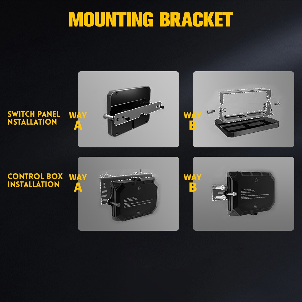 AUXBEAM 6 GANG SLIM LED SWITCH PANEL AUTO DIMMABLE OFF ROAD LIGHT RGB CONTROLLER