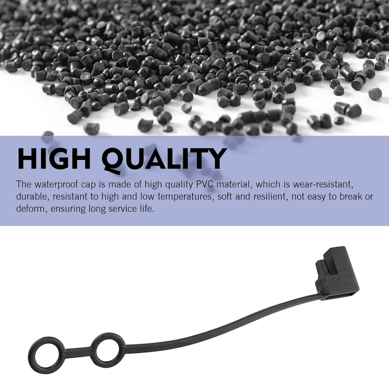 8PCS 2 SAE Pin Plug Cap, Waterproof Protection Plug Replacement Dust-Proof Weath