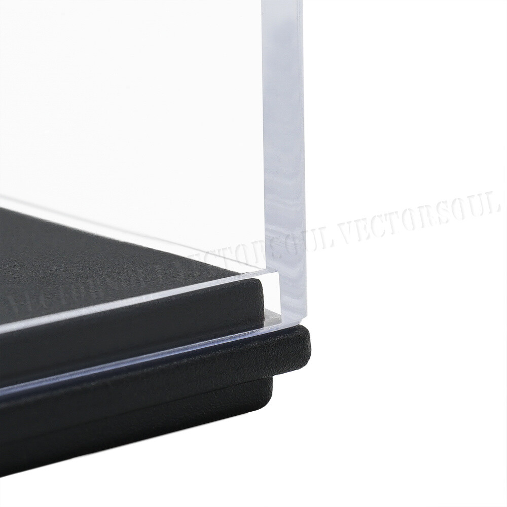 US Clear Acrylic Display Box Case Perspex Dustproof Plastic Base Protection 3.9"