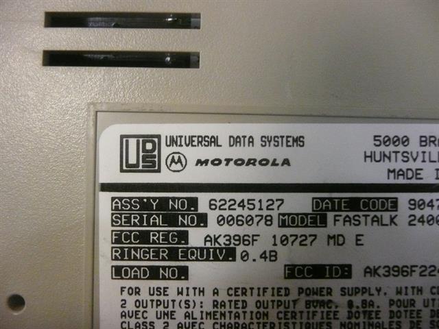 Motorola 62245127 Modem