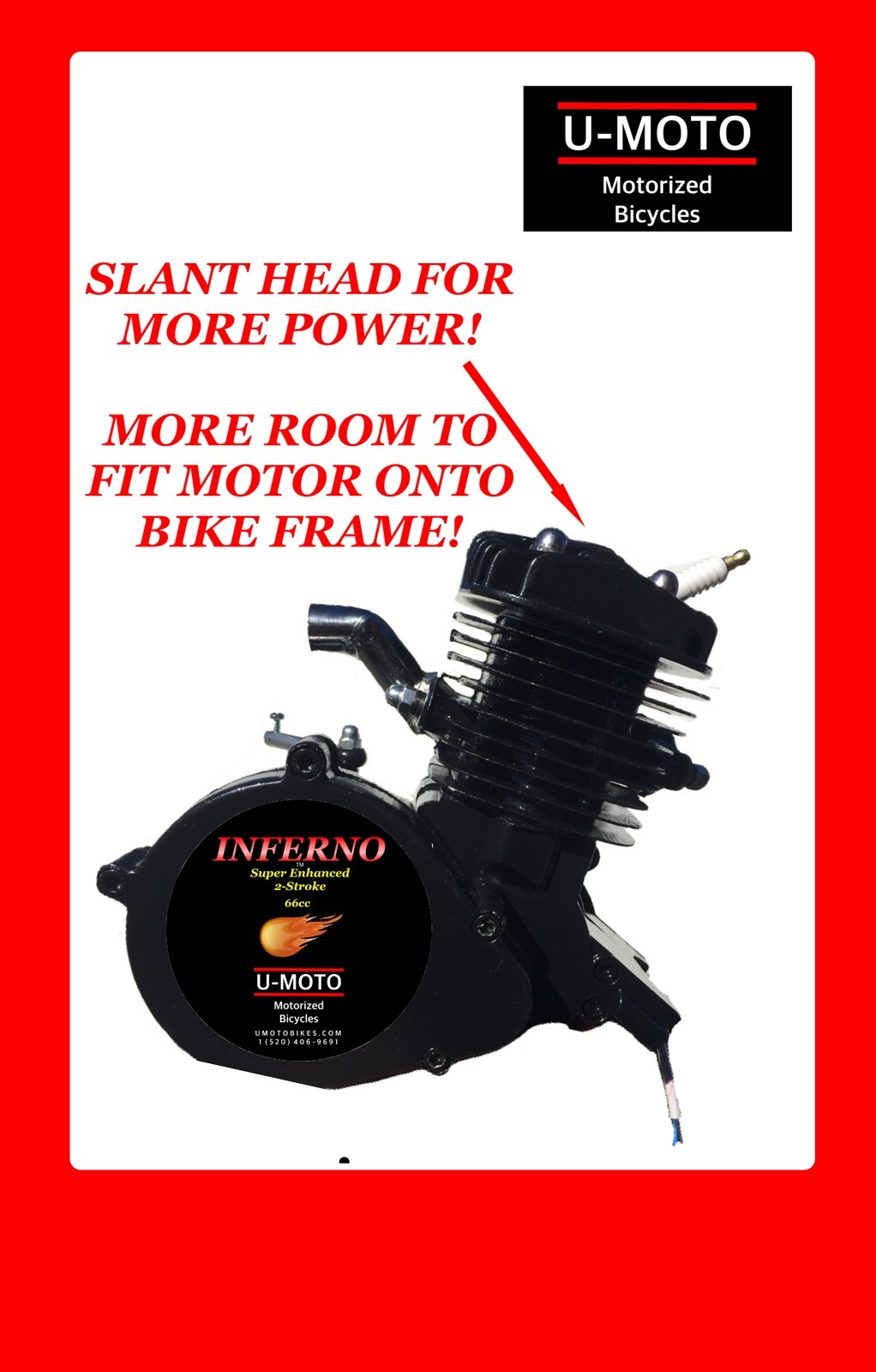 U-MOTO 2-STROKE COMPLETE DIY MOTORIZED BICYCLE KIT WITH 26" BIKE!