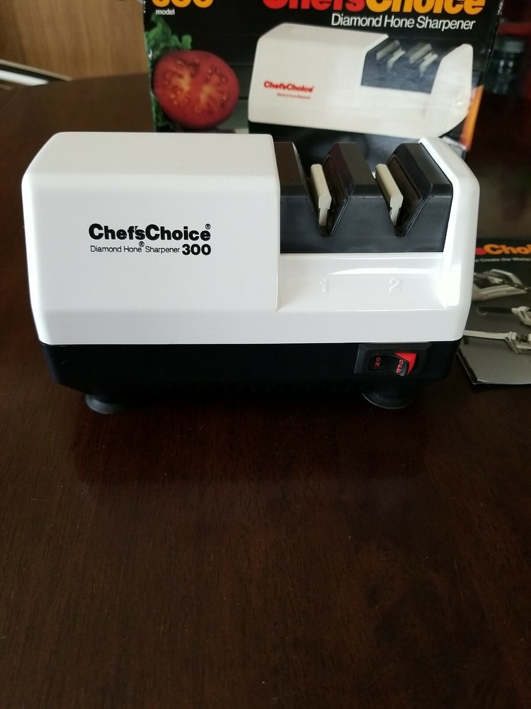 Chefs Choice Diamond Hone Electric Knife Sharpener Model 300 Two Stage Tested