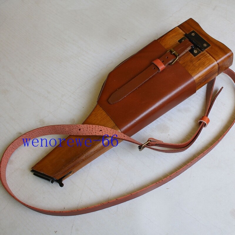 US Ship!!! German C96 Broomhandle Mauser Holster Diagonal Leather Shoulder Strap