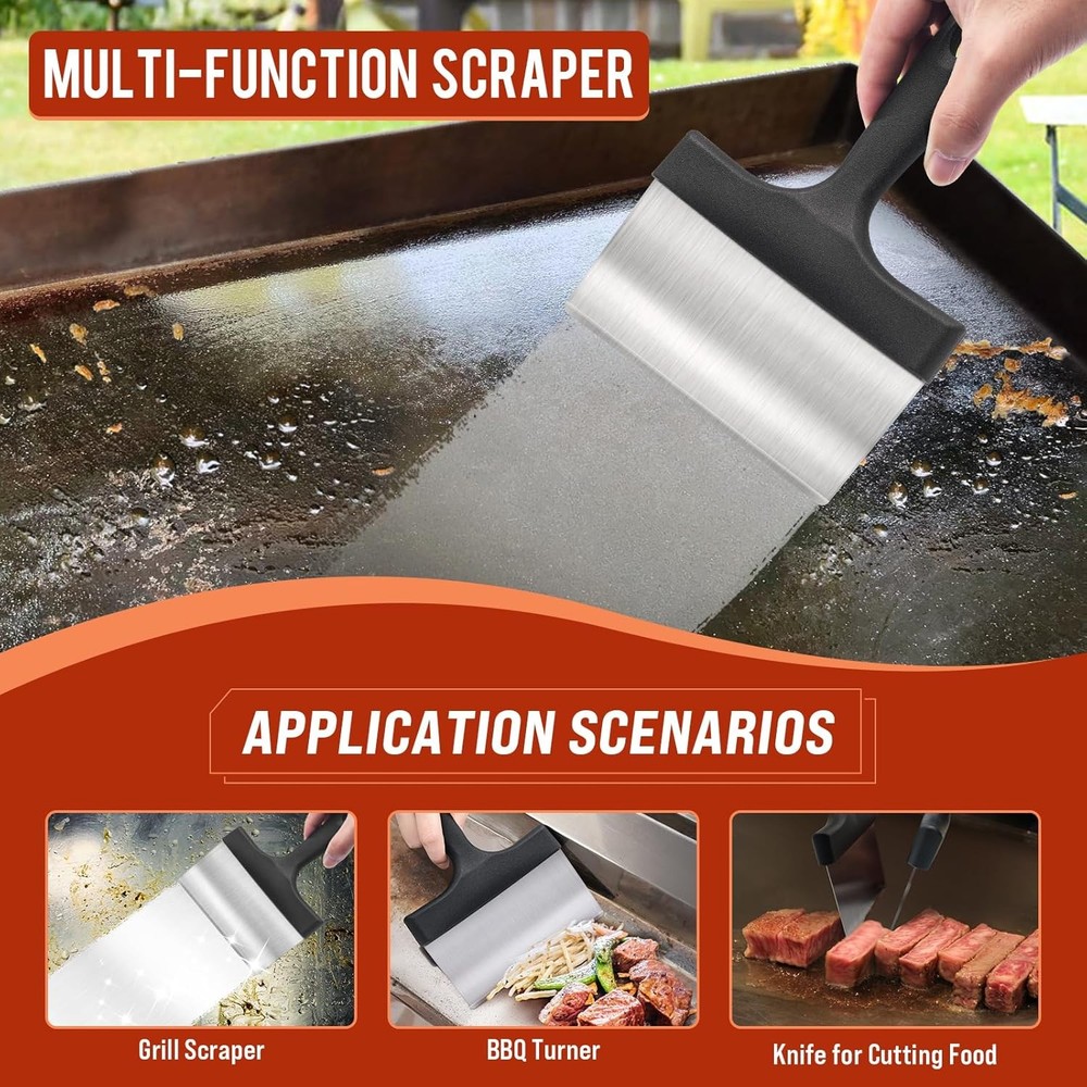 Griddle Cleaning Kit with Grill Stone, Griddle Scraper & Griddle Brush