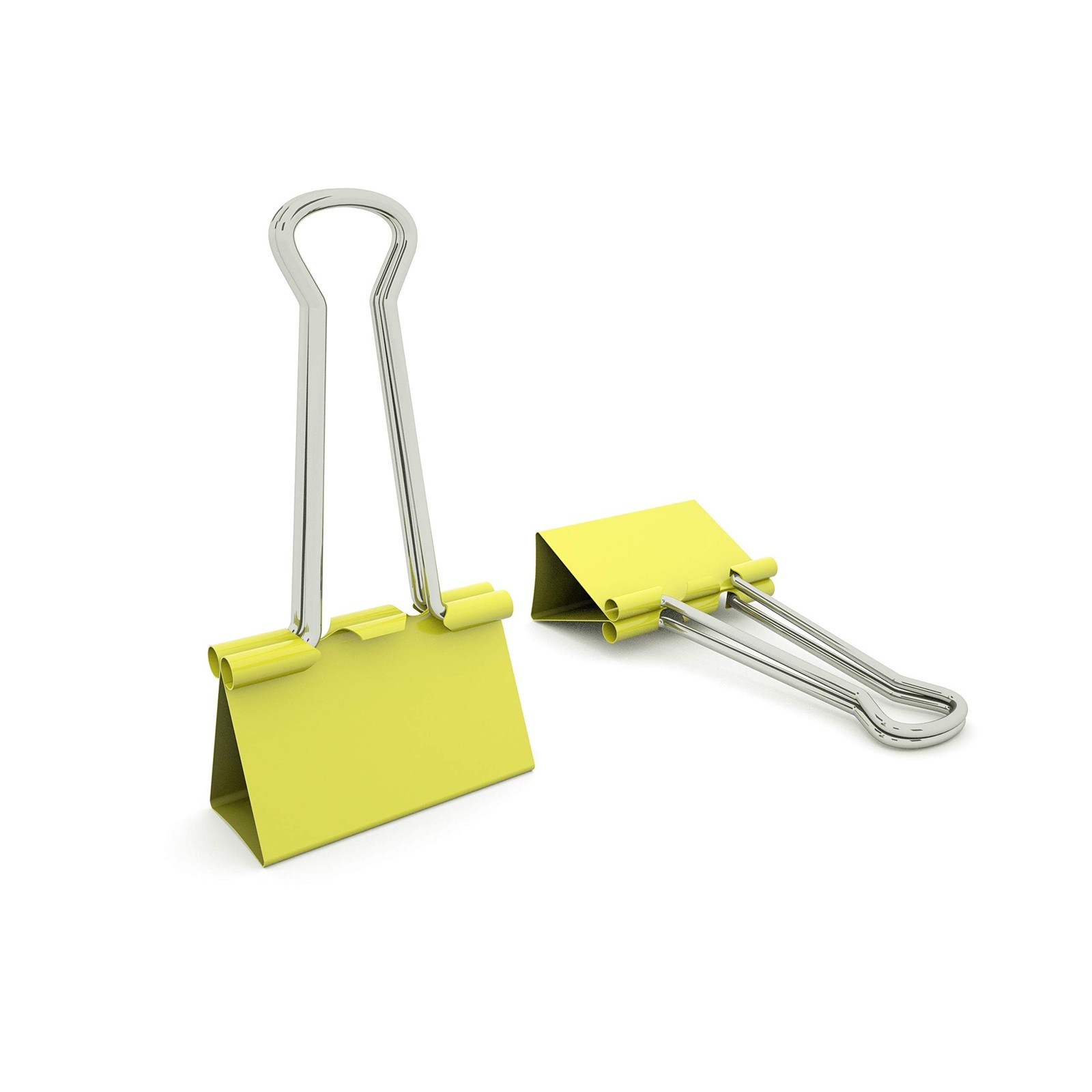 Binder Clips Small Metal Clamp - 3/4 in (0.75 inch)(Small, Yellow, 120 Count)