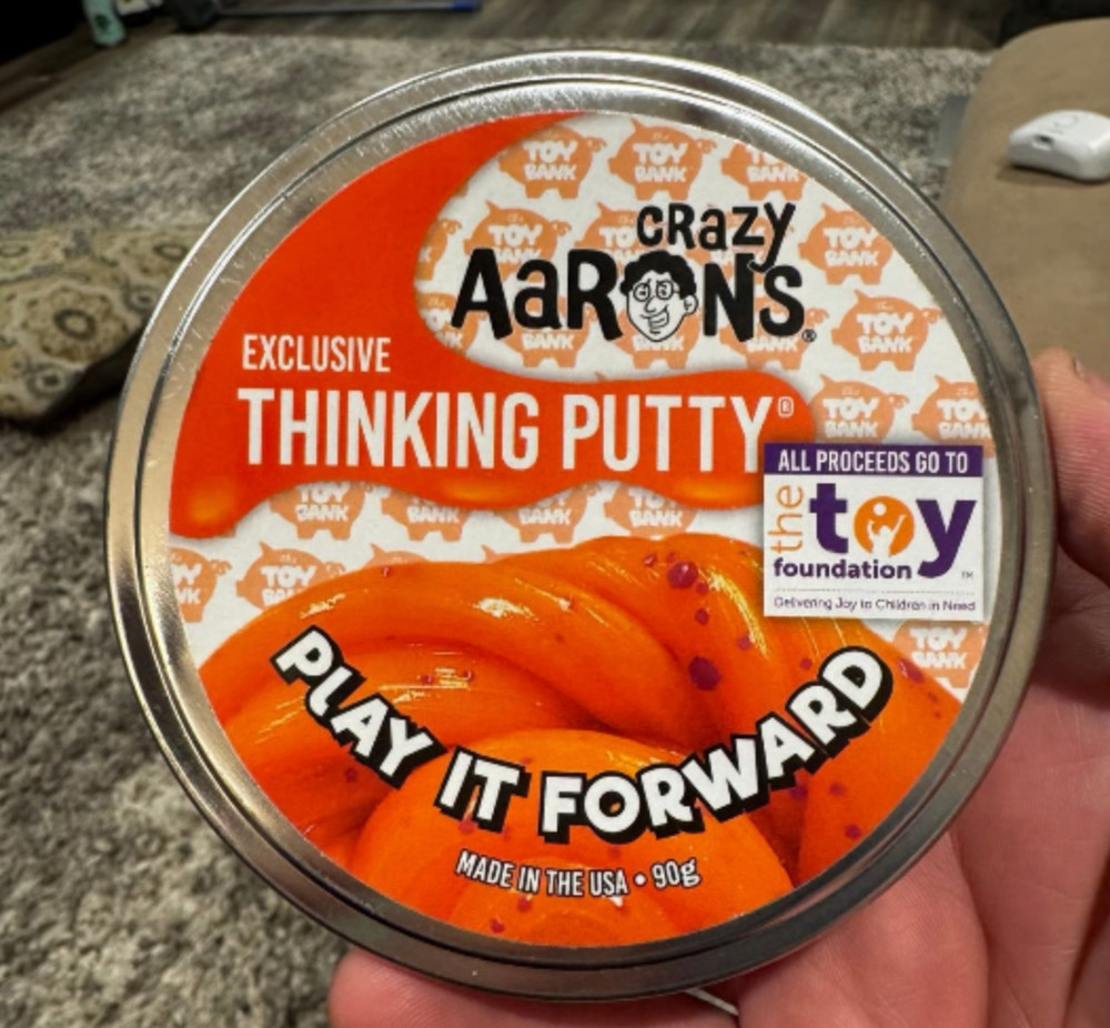 Rare Retired Aaron’s Crazy Thinking Putty – Play It Forward – Limited Edition