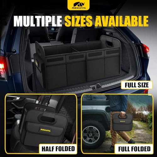 Car Trunk Organizer - 70L Collapsible Trunk Organizer for Medium Black