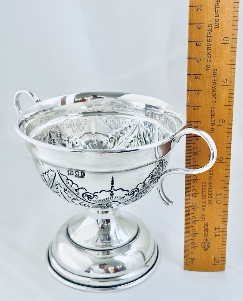 Solid Sterling Silver Twin Handled Cup London Fully Hallmarked 1932
