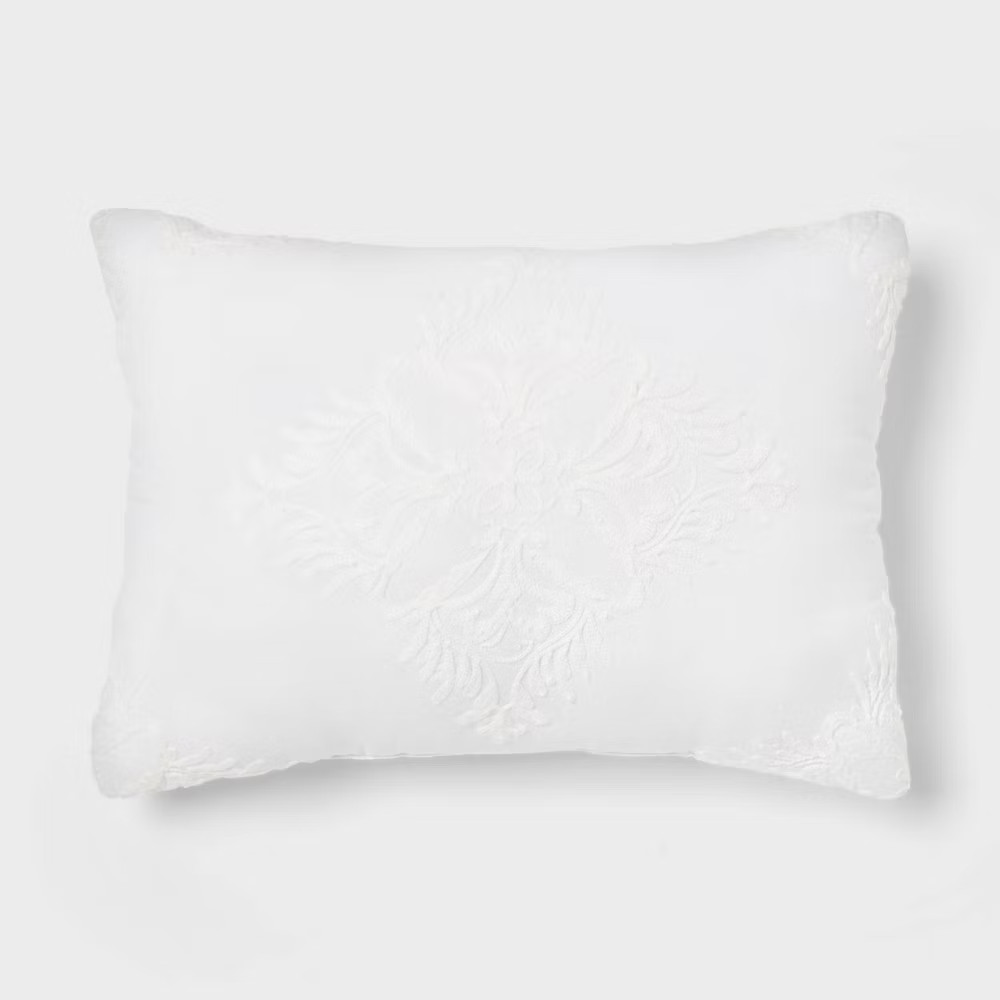8pc Queen Pinch Pleat Comforter and Sheet Set White - Threshold