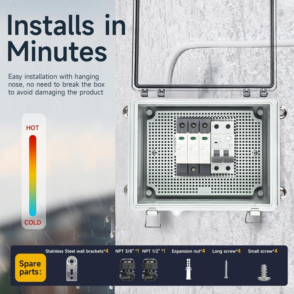 Large Waterproof Electrical Junction Box IP67 Waterproof Clear ABS Plastic