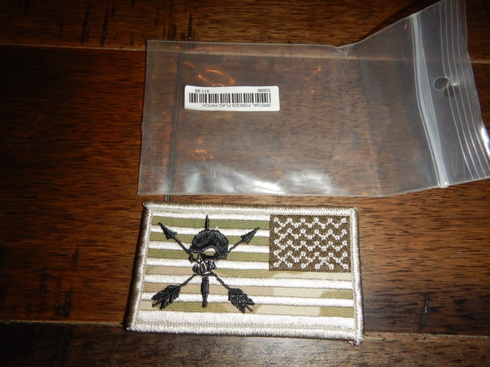 AWS Inc CIF Special Forces 2" x 3.5" Special Forces CIF Flag Patch * NEW