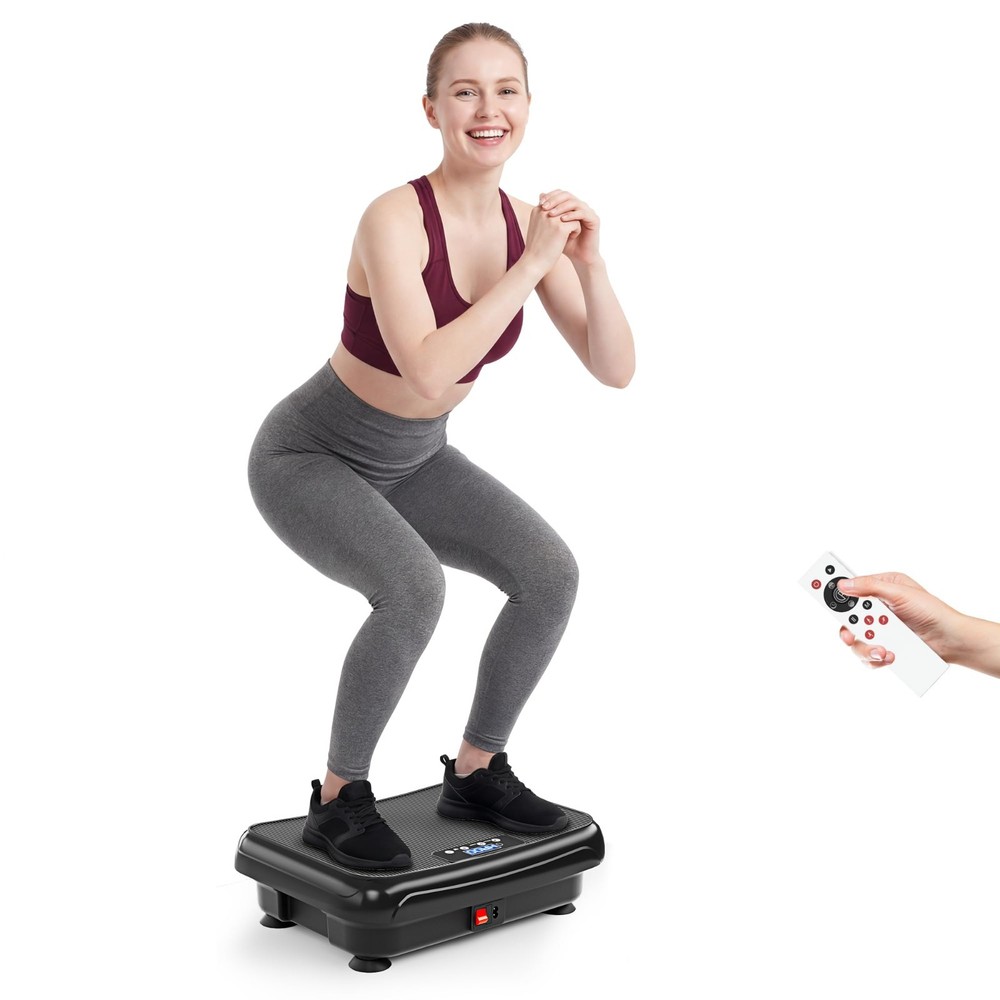 Vibration Plate Exercise Machine 400Lb Mini Black for Full Body Workout