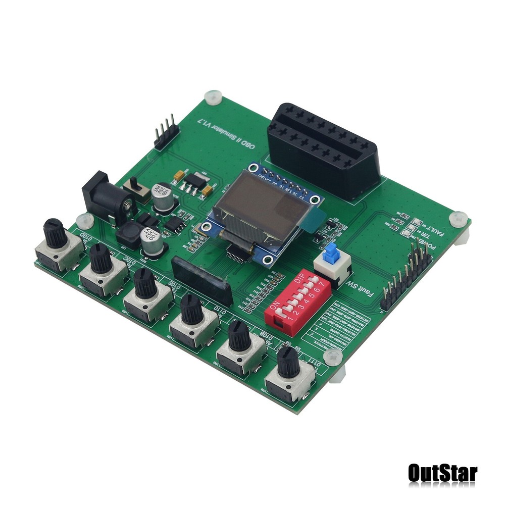 OBD II OBD2 ECU Simulator with 0.96-in Screen Supports 7 Conventional Protocols