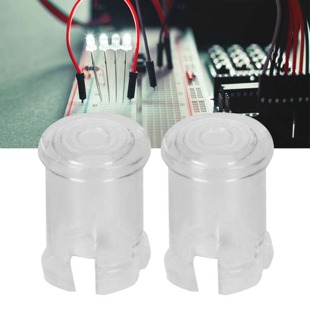 100Pcs LED Light-Emitting Diode Transparent Lamp Protective Cover 5mm
