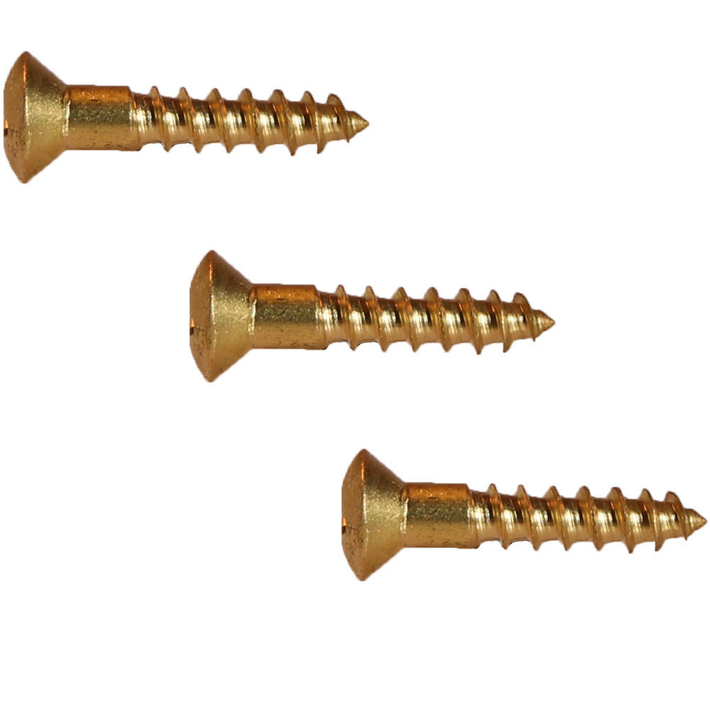 #6 x 1/2" Solid Brass Oval Head Wood Screws Phillips Drive Quantity 50
