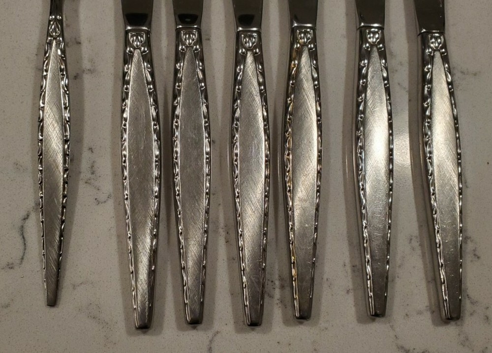 Community VENETIA 6 Dinner Knives Stainless + Fork