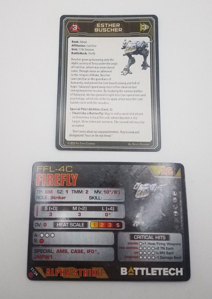 Battletech Mercenaries - Firefly *Mech & Cards*