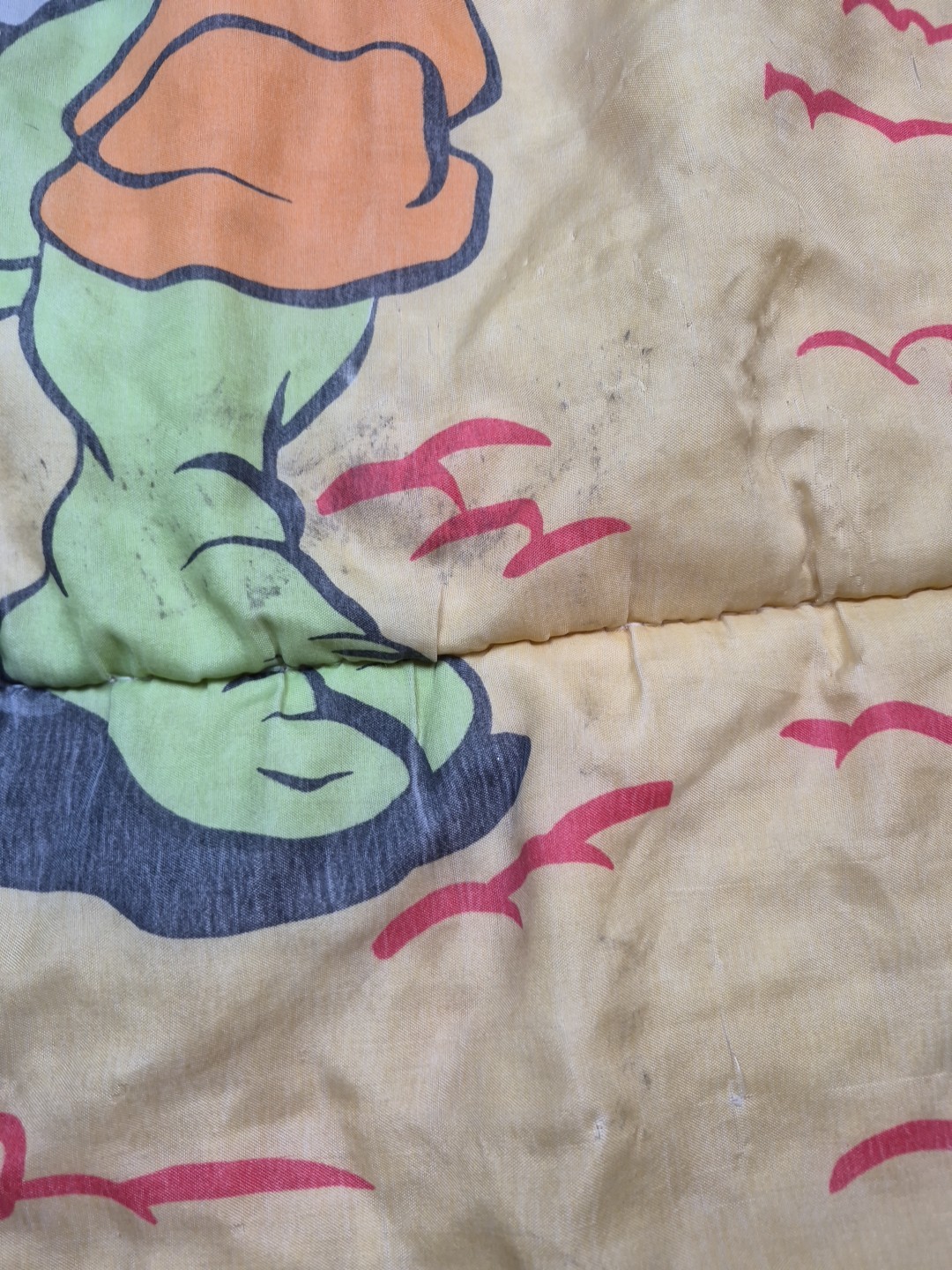 Vintage 1990 Teenage Mutant Ninja Turtles Youth Kids Sleeping Bag TMNT NO ZIPPER