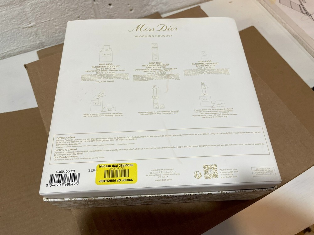 Authentic Christian Dior Empty Gift Box 8 “X 8” X 2.75” Inside Dimensions