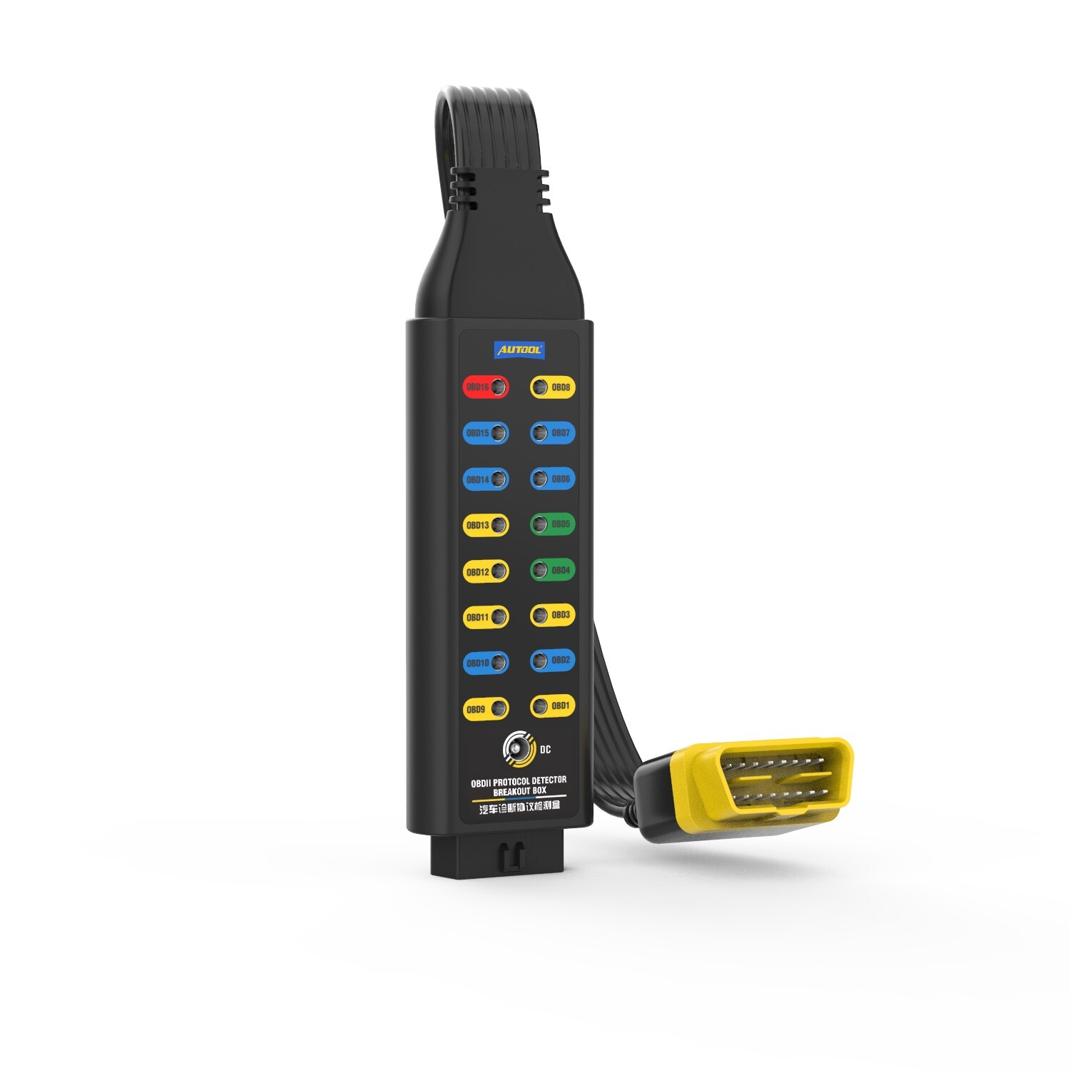 OBD2 Breakout Box OBDII Protocol Detector Car CAN Test Box Diagnosis Scan Tool