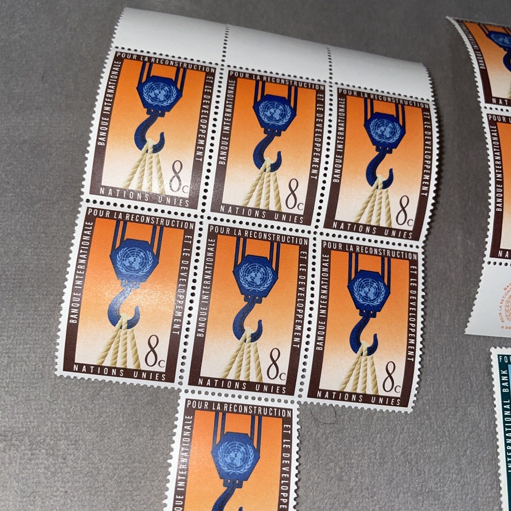 U.N.1960, NEW YORK #86-87, RECONSTRUCTION & DEVELOP, MNH, INSC. BLKS