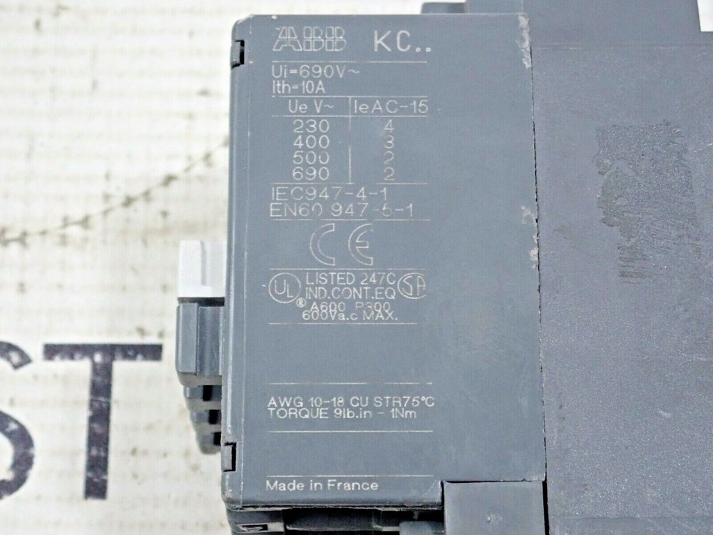 ABB KC31E Contactor 110v Coil 10A