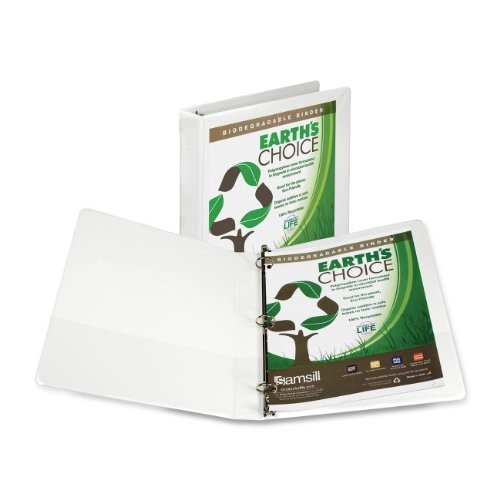 Samsill SAM18957 Insertable Vue Binder 1.5" 350 Sheet White