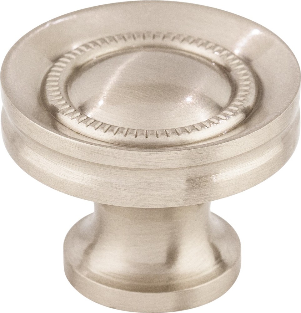 Top Knobs M292 Button Faced Knob 1 1/4" Brushed Satin Nickel