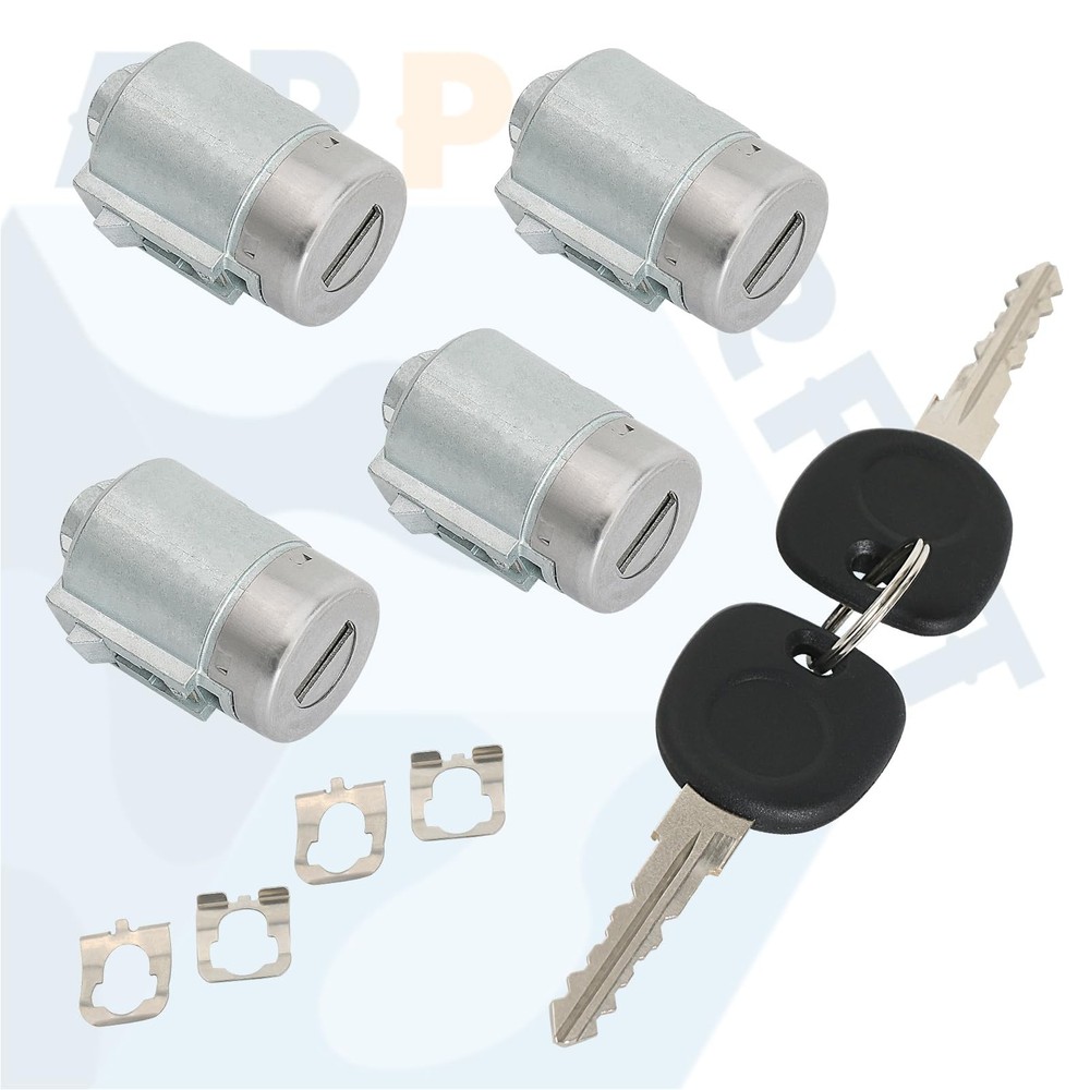 APPERFiT Door Lock Cylinders & Keys for Exterior Handle Chrome