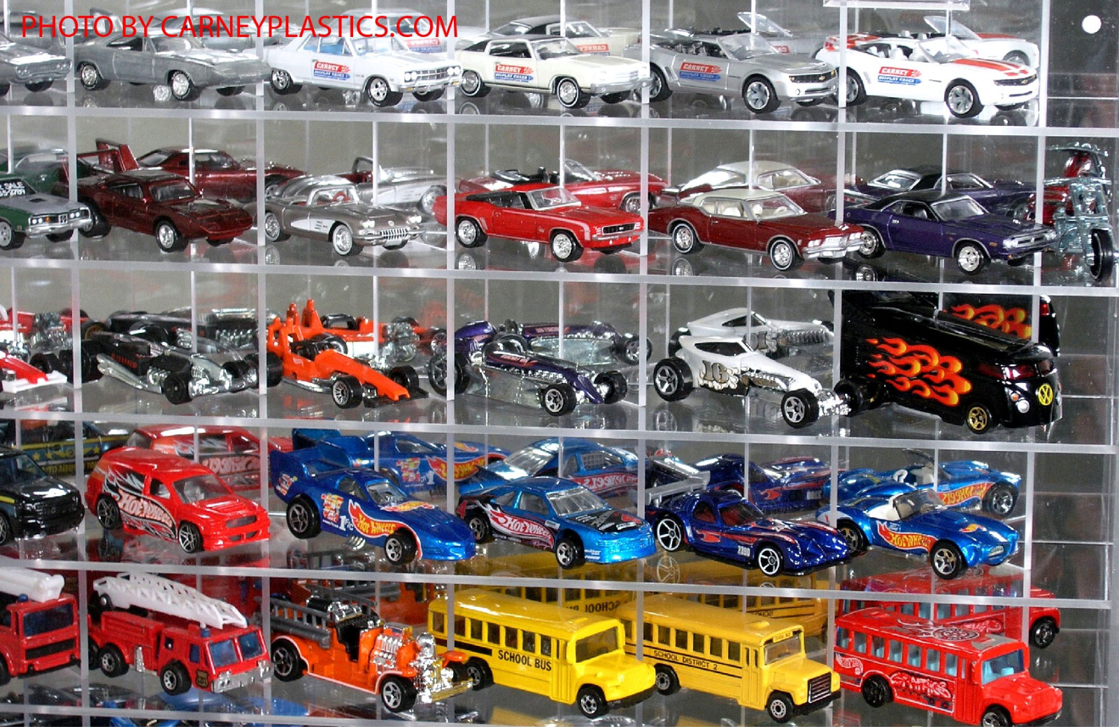 Hot Wheels compatible Display Case Side Angle fits 144 cars 1/64 Die Cast