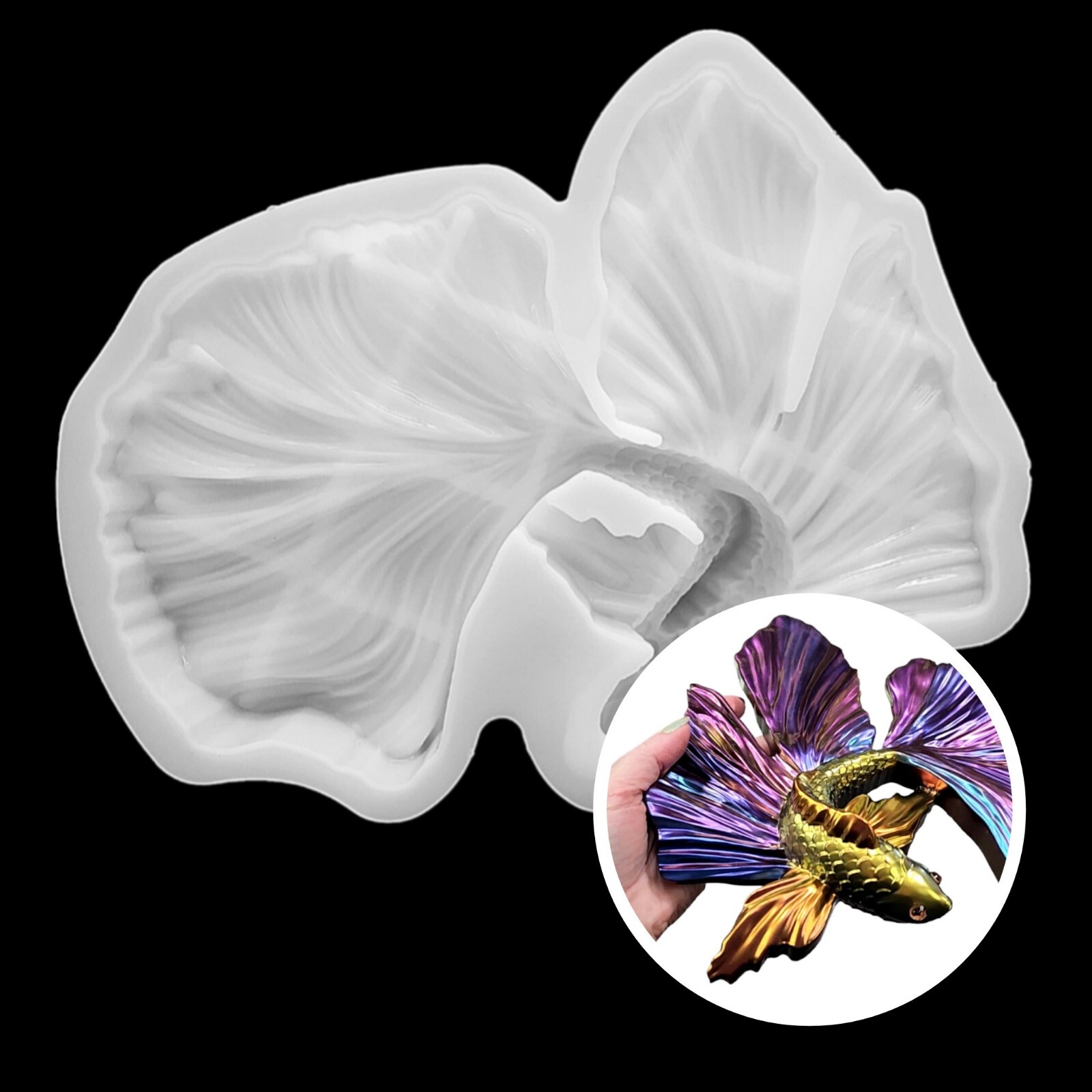 Huge Beta FISH Silicone Mold AU