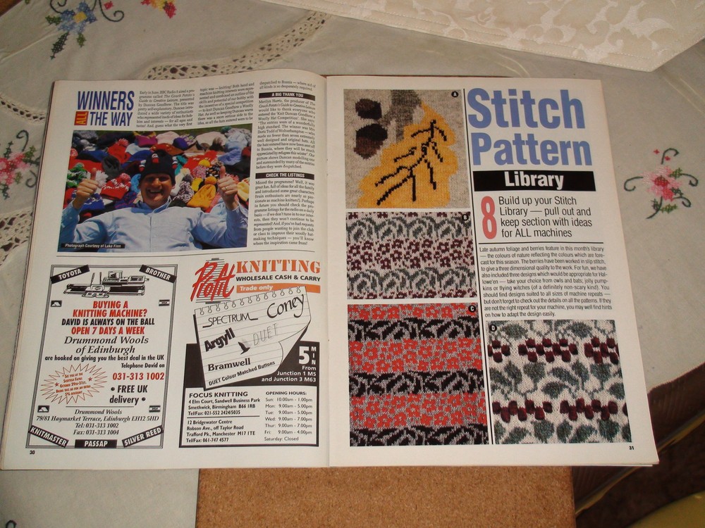 KNITTING MACHINE MAGAZINE MACHINE KNIT TODAY OCTOBER 1993